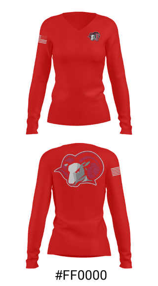 Women's Long Sleeve Vneck Shirt, Franklinton High School Swimming, Swimming, Teamtime, Team time, sublimation, custom sports apparel, team uniforms, spirit wear, spiritwear, sports uniforms, custom shirts, team store, custom team store, fundraiser sports, apparel fundraiser