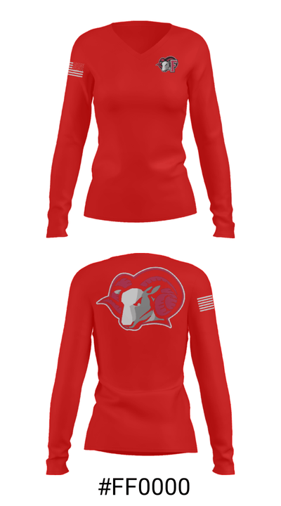 Franklinton High School Swimming 35883483 Women's Long Sleeve V-neck Shirt - 20
