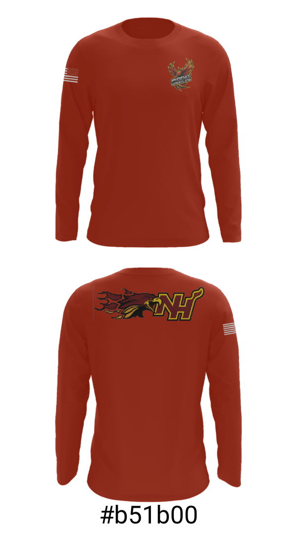 Long Sleeve Performance Shirt, New Hampstead Wrestling, Wrestling, Teamtime, Team time, sublimation, custom sports apparel, team uniforms, spirit wear, spiritwear, sports uniforms, custom shirts, team store, custom team store, fundraiser sports, apparel fundraiser