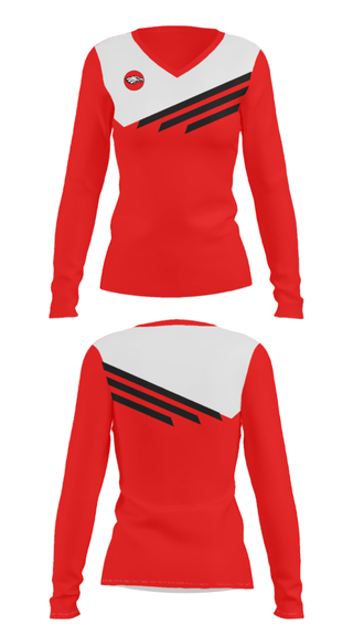 Women's Long Sleeve Vneck Shirt, Bellaire High School Basketball, Men's Basketball, Teamtime, Team time, sublimation, custom sports apparel, team uniforms, spirit wear, spiritwear, sports uniforms, custom shirts, team store, custom team store, fundraiser sports, apparel fundraiser