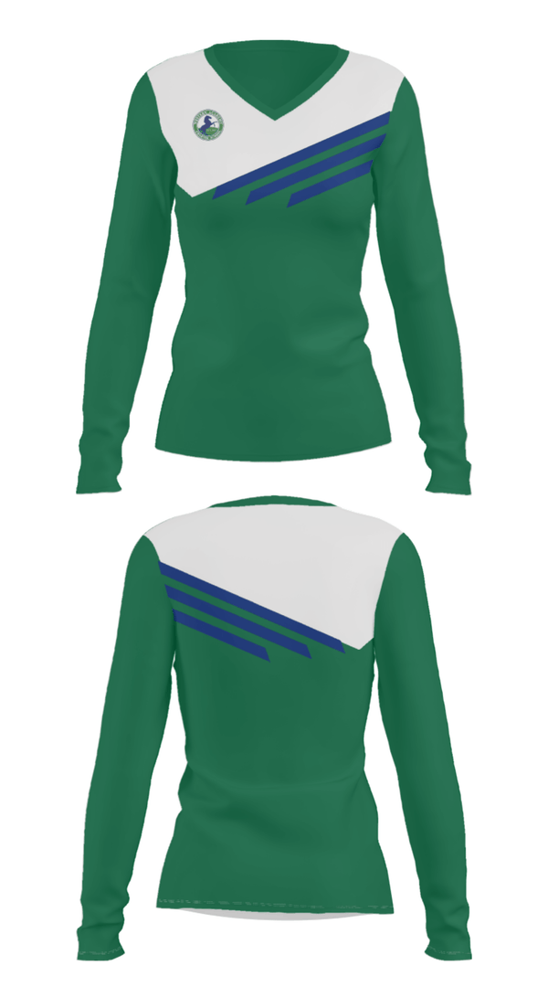 Women's Long Sleeve Vneck Shirt, Western Academy Charter School, Spirit Store, Teamtime, Team time, sublimation, custom sports apparel, team uniforms, spirit wear, spiritwear, sports uniforms, custom shirts, team store, custom team store, fundraiser sports, apparel fundraiser