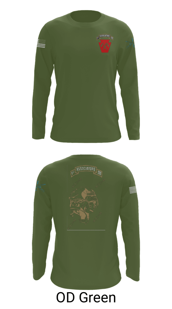 Long Sleeve Performance Shirt, 1-111th IN BN 38506759, Army, Teamtime, Team time, sublimation, custom sports apparel, team uniforms, spirit wear, spiritwear, sports uniforms, custom shirts, team store, custom team store, fundraiser sports, apparel fundraiser