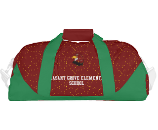 Duffle Bag, Pleasant Grove Elementary School, Spirit Store, Teamtime, Team time, sublimation, custom sports apparel, team uniforms, spirit wear, spiritwear, sports uniforms, custom shirts, team store, custom team store, fundraiser sports, apparel fundraiser
