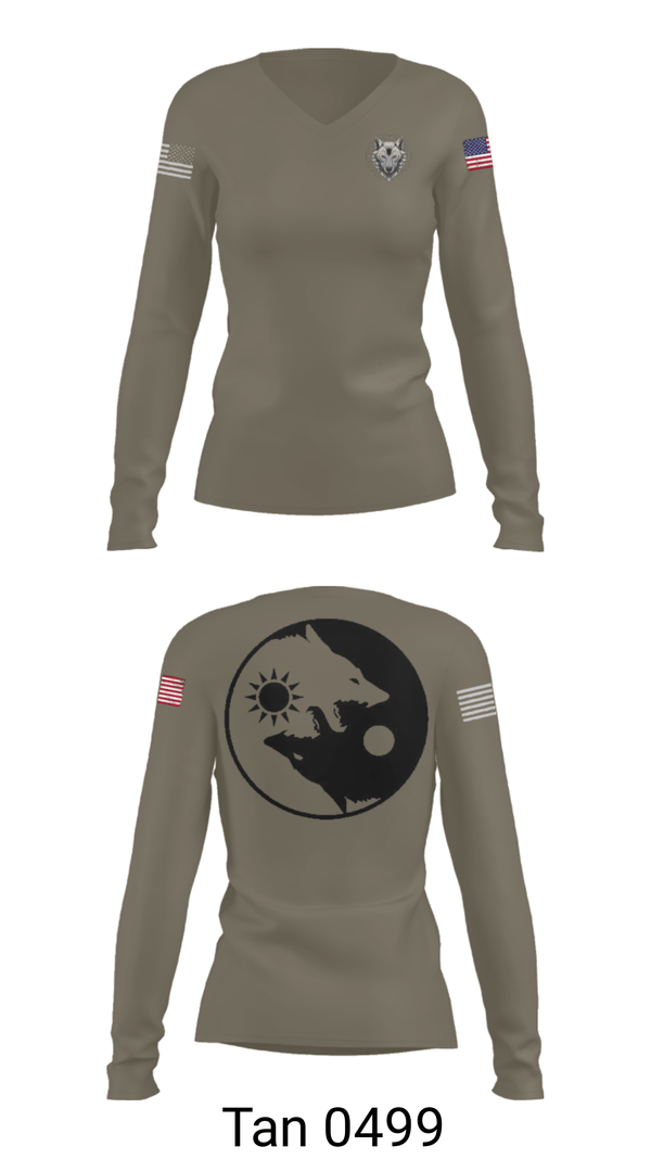 Women's Long Sleeve Vneck Shirt, Blacksmith s, National Guard, Teamtime, Team time, sublimation, custom sports apparel, team uniforms, spirit wear, spiritwear, sports uniforms, custom shirts, team store, custom team store, fundraiser sports, apparel fundraiser