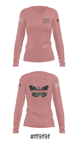 Women's Long Sleeve Vneck Shirt, IAML, Space Force, Teamtime, Team time, sublimation, custom sports apparel, team uniforms, spirit wear, spiritwear, sports uniforms, custom shirts, team store, custom team store, fundraiser sports, apparel fundraiser