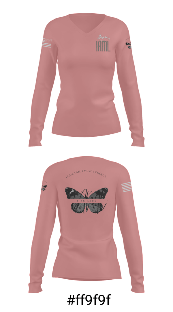 Women's Long Sleeve Vneck Shirt, IAML, Space Force, Teamtime, Team time, sublimation, custom sports apparel, team uniforms, spirit wear, spiritwear, sports uniforms, custom shirts, team store, custom team store, fundraiser sports, apparel fundraiser