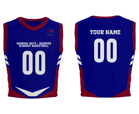 Mens Basketball Jersey, Saginaw Arts & Sciences Academy Basketball, Men's Basketball, Teamtime, Team time, sublimation, custom sports apparel, team uniforms, spirit wear, spiritwear, sports uniforms, custom shirts, team store, custom team store, fundraiser sports, apparel fundraiser