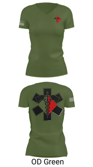 Women's Short Sleeve Vneck Shirt, 307th Medics, Army, Teamtime, Team time, sublimation, custom sports apparel, team uniforms, spirit wear, spiritwear, sports uniforms, custom shirts, team store, custom team store, fundraiser sports, apparel fundraiser