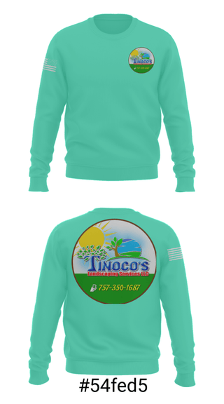 Crew Neck Sweatshirt, Tinoco’s Services, , Teamtime, Team time, sublimation, custom sports apparel, team uniforms, spirit wear, spiritwear, sports uniforms, custom shirts, team store, custom team store, fundraiser sports, apparel fundraiser