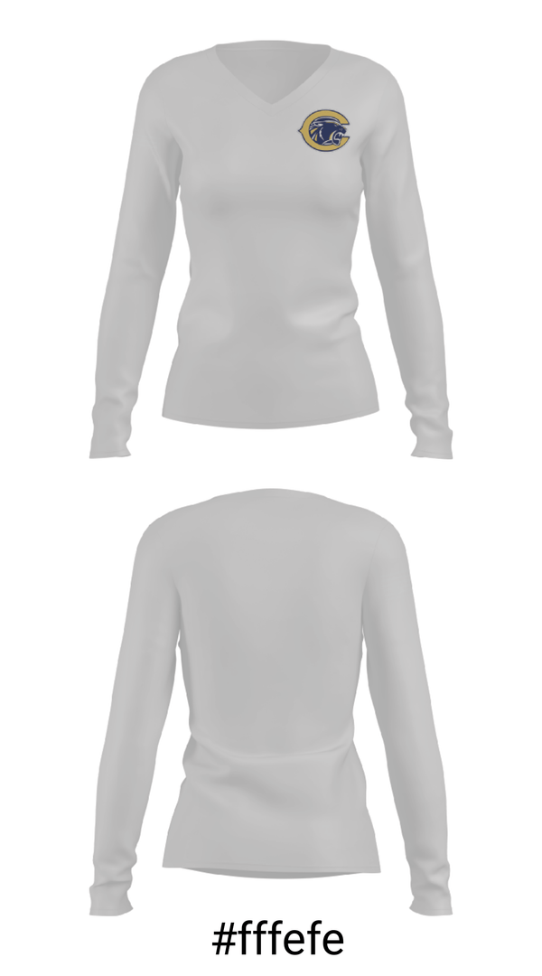 Women's Long Sleeve Vneck Shirt, Collingswood High School Wrestling, Wrestling, Teamtime, Team time, sublimation, custom sports apparel, team uniforms, spirit wear, spiritwear, sports uniforms, custom shirts, team store, custom team store, fundraiser sports, apparel fundraiser