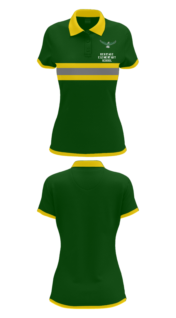 Short Sleeve Performance Polo, Heritage Elementary School, Spirit Store, Teamtime, Team time, sublimation, custom sports apparel, team uniforms, spirit wear, spiritwear, sports uniforms, custom shirts, team store, custom team store, fundraiser sports, apparel fundraiser