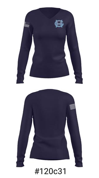 Women's Long Sleeve Vneck Shirt, Gig Harbor High School Bowling, Bowling, Teamtime, Team time, sublimation, custom sports apparel, team uniforms, spirit wear, spiritwear, sports uniforms, custom shirts, team store, custom team store, fundraiser sports, apparel fundraiser