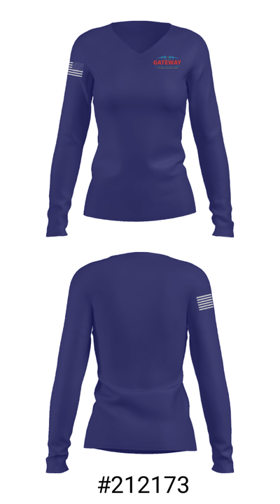 Gateway Stem Academy Charter School 31861792 Women's Long Sleeve V-neck Shirt - 20