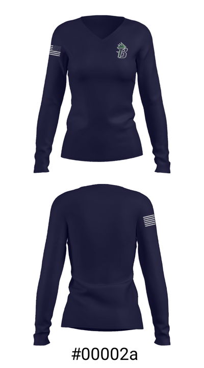Todd Beamer High School Gymnastics 95798481 Women's Long Sleeve V-neck Shirt - 20