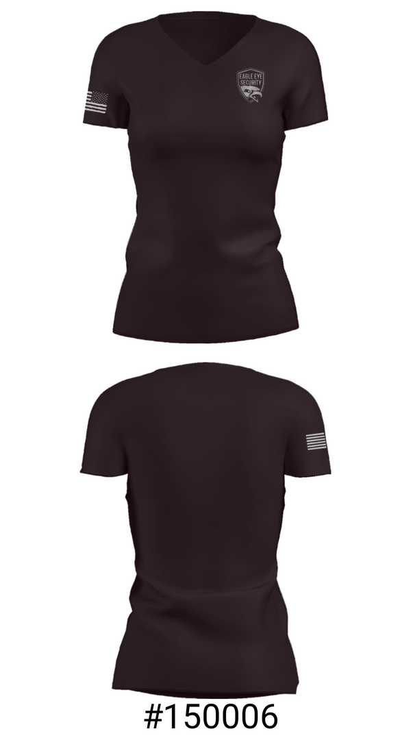 Women's Short Sleeve Vneck Shirt, Eagle Eye Security, , Teamtime, Team time, sublimation, custom sports apparel, team uniforms, spirit wear, spiritwear, sports uniforms, custom shirts, team store, custom team store, fundraiser sports, apparel fundraiser