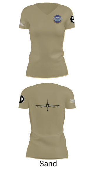 Women's Short Sleeve Vneck Shirt, 134 Operations Support Squadron, Air Force, Teamtime, Team time, sublimation, custom sports apparel, team uniforms, spirit wear, spiritwear, sports uniforms, custom shirts, team store, custom team store, fundraiser sports, apparel fundraiser