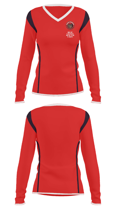 Monkey Business Motorcycke Hauling 57300116 Women's Long Sleeve V-neck Shirt - 30