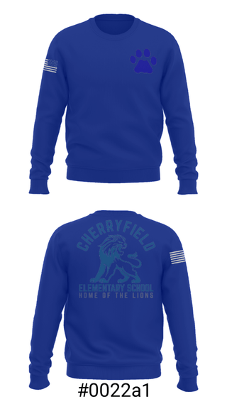 Crew Neck Sweatshirt, Cherryfield Elementary School, Spirit Store, Teamtime, Team time, sublimation, custom sports apparel, team uniforms, spirit wear, spiritwear, sports uniforms, custom shirts, team store, custom team store, fundraiser sports, apparel fundraiser