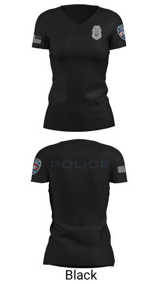 Women's Short Sleeve Vneck Shirt, , Police, Teamtime, Team time, sublimation, custom sports apparel, team uniforms, spirit wear, spiritwear, sports uniforms, custom shirts, team store, custom team store, fundraiser sports, apparel fundraiser