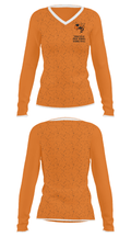 Coalfield High School Basketball 566020 Women's Long Sleeve V-neck Shirt - 35