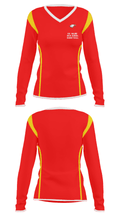 Big Walnut High School Basketball 47276579 Women's Long Sleeve V-neck Shirt - 36