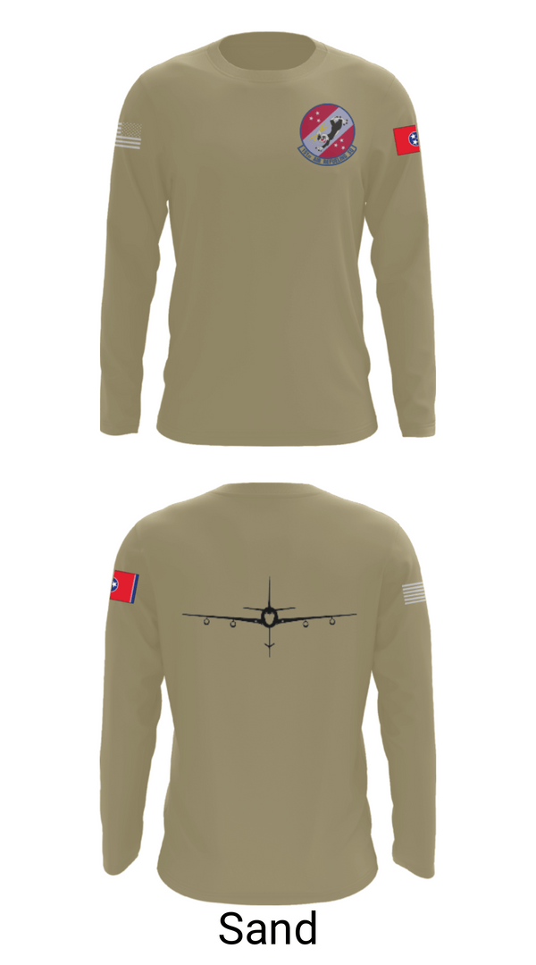 Long Sleeve Performance Shirt, 151st Air Refueling Squadron, Air Force, Teamtime, Team time, sublimation, custom sports apparel, team uniforms, spirit wear, spiritwear, sports uniforms, custom shirts, team store, custom team store, fundraiser sports, apparel fundraiser