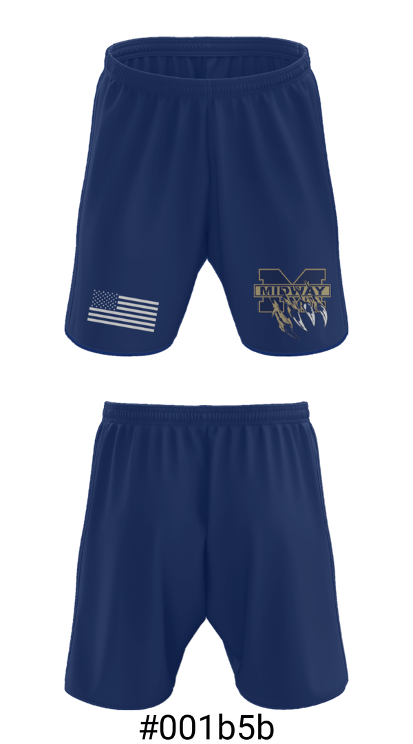 Athletic Shorts With Pockets, Midway Wolverines, Spirit Store, Teamtime, Team time, sublimation, custom sports apparel, team uniforms, spirit wear, spiritwear, sports uniforms, custom shirts, team store, custom team store, fundraiser sports, apparel fundraiser