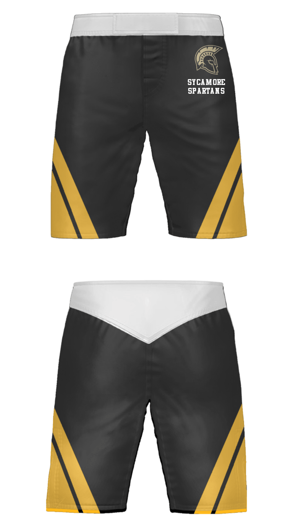Fight Shorts, Sycamore wrestling team, Wrestling, Teamtime, Team time, sublimation, custom sports apparel, team uniforms, spirit wear, spiritwear, sports uniforms, custom shirts, team store, custom team store, fundraiser sports, apparel fundraiser