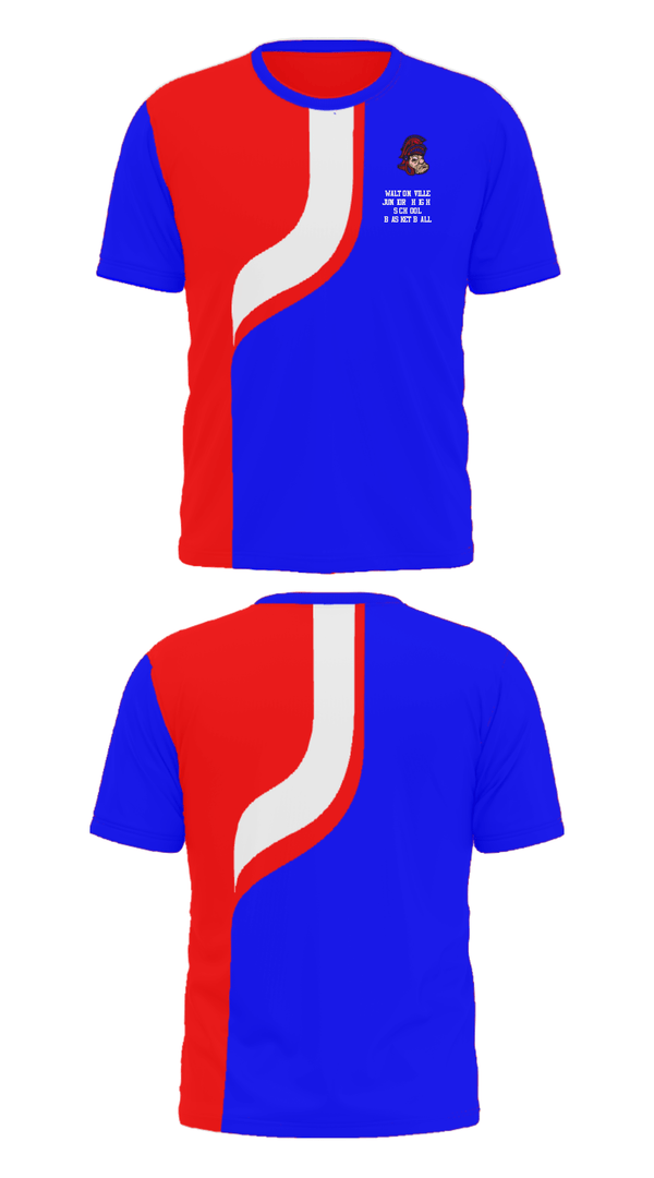Short Sleeve Performance Shirt, Waltonville Junior High School  Basketball, Men's Basketball, Teamtime, Team time, sublimation, custom sports apparel, team uniforms, spirit wear, spiritwear, sports uniforms, custom shirts, team store, custom team store, fundraiser sports, apparel fundraiser
