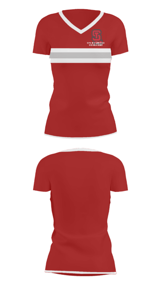 Women's Short Sleeve Vneck Shirt, Spring Lake High School Hockey, Ice Hockey, Teamtime, Team time, sublimation, custom sports apparel, team uniforms, spirit wear, spiritwear, sports uniforms, custom shirts, team store, custom team store, fundraiser sports, apparel fundraiser