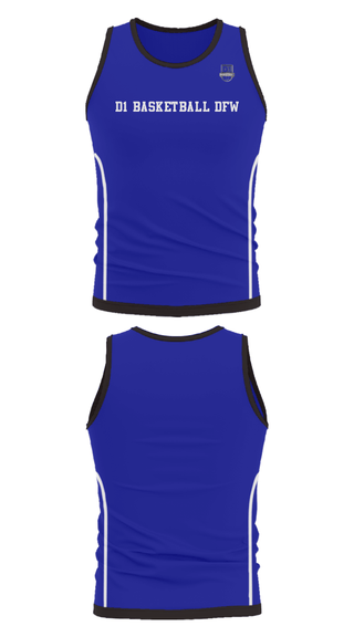 Tank Top, D1 Basketball DFW, Men's Basketball, Teamtime, Team time, sublimation, custom sports apparel, team uniforms, spirit wear, spiritwear, sports uniforms, custom shirts, team store, custom team store, fundraiser sports, apparel fundraiser