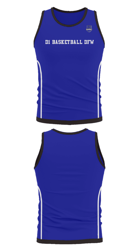 Tank Top, D1 Basketball DFW, Men's Basketball, Teamtime, Team time, sublimation, custom sports apparel, team uniforms, spirit wear, spiritwear, sports uniforms, custom shirts, team store, custom team store, fundraiser sports, apparel fundraiser