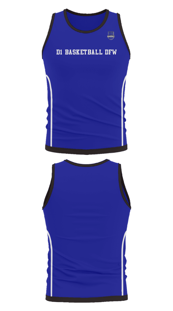 Tank Top, D1 Basketball DFW, Men's Basketball, Teamtime, Team time, sublimation, custom sports apparel, team uniforms, spirit wear, spiritwear, sports uniforms, custom shirts, team store, custom team store, fundraiser sports, apparel fundraiser
