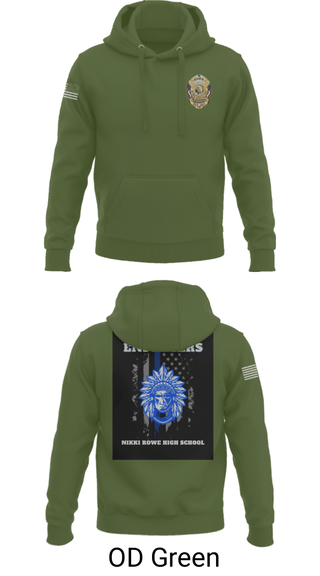 Hoodie, Rowe Enforcers, Police, Teamtime, Team time, sublimation, custom sports apparel, team uniforms, spirit wear, spiritwear, sports uniforms, custom shirts, team store, custom team store, fundraiser sports, apparel fundraiser