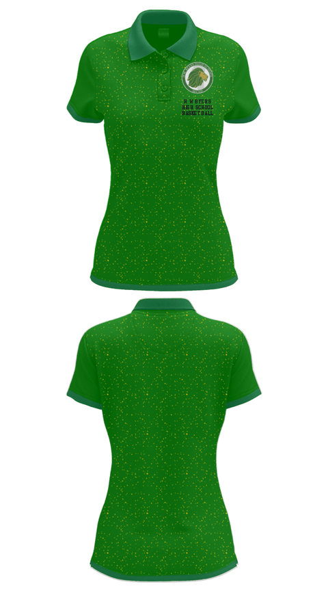 Women's Short Sleeve Performance Polo, H W Byers High School Basketball, Women's Basketball, Teamtime, Team time, sublimation, custom sports apparel, team uniforms, spirit wear, spiritwear, sports uniforms, custom shirts, team store, custom team store, fundraiser sports, apparel fundraiser