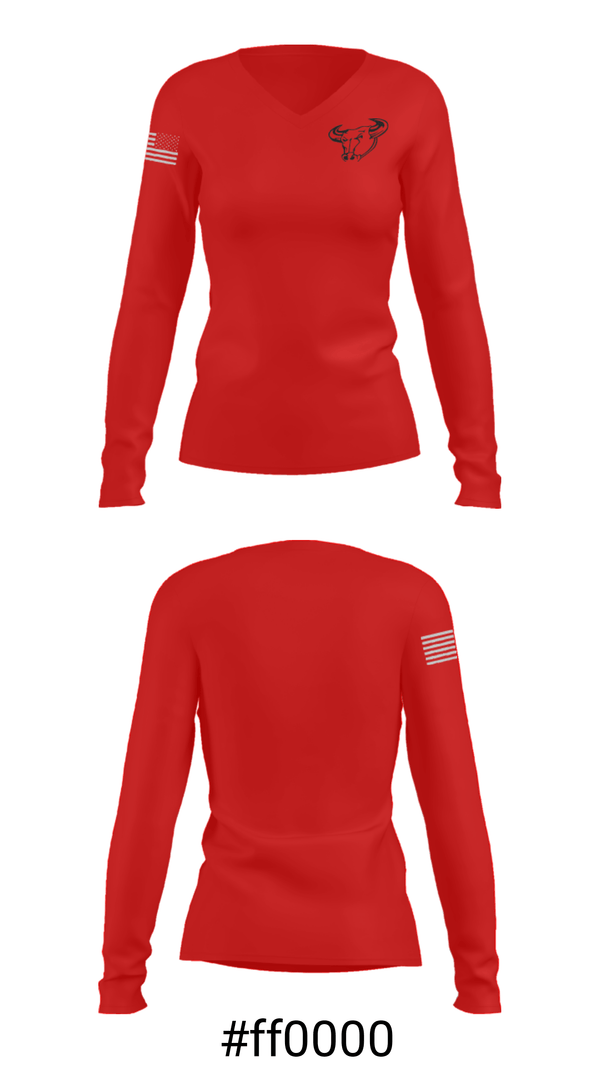 Women's Long Sleeve Vneck Shirt, Duplin Early College High School, Spirit Store, Teamtime, Team time, sublimation, custom sports apparel, team uniforms, spirit wear, spiritwear, sports uniforms, custom shirts, team store, custom team store, fundraiser sports, apparel fundraiser