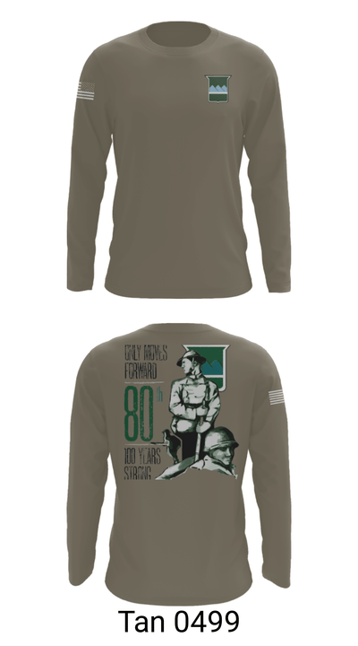 80th Training Command 12483809 Long Sleeve Performance Shirt - 35
