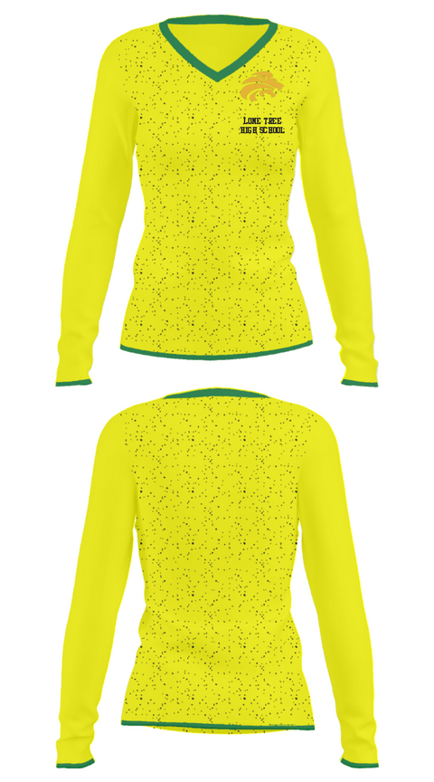 Women's Long Sleeve Vneck Shirt, Lone Tree High School, Spirit Store, Teamtime, Team time, sublimation, custom sports apparel, team uniforms, spirit wear, spiritwear, sports uniforms, custom shirts, team store, custom team store, fundraiser sports, apparel fundraiser