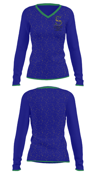 Women's Long Sleeve Vneck Shirt, St Dominic Savio Catholic High School Basketball, Men's Basketball, Teamtime, Team time, sublimation, custom sports apparel, team uniforms, spirit wear, spiritwear, sports uniforms, custom shirts, team store, custom team store, fundraiser sports, apparel fundraiser
