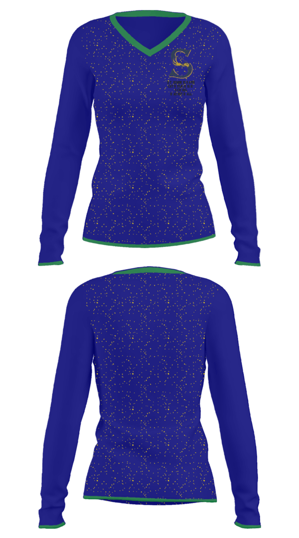 Women's Long Sleeve Vneck Shirt, St Dominic Savio Catholic High School Basketball, Men's Basketball, Teamtime, Team time, sublimation, custom sports apparel, team uniforms, spirit wear, spiritwear, sports uniforms, custom shirts, team store, custom team store, fundraiser sports, apparel fundraiser