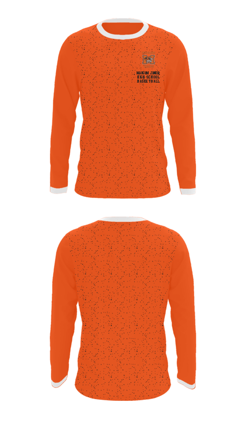 Long Sleeve Performance Shirt, Mangum Junior High School Basketball, Women's Basketball, Teamtime, Team time, sublimation, custom sports apparel, team uniforms, spirit wear, spiritwear, sports uniforms, custom shirts, team store, custom team store, fundraiser sports, apparel fundraiser