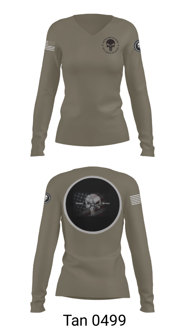 Women's Long Sleeve Vneck Shirt, , Marines, Teamtime, Team time, sublimation, custom sports apparel, team uniforms, spirit wear, spiritwear, sports uniforms, custom shirts, team store, custom team store, fundraiser sports, apparel fundraiser