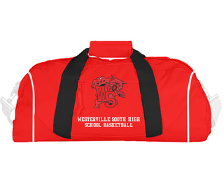 Duffle Bag, Westerville South High School Basketball, Men's Basketball, Teamtime, Team time, sublimation, custom sports apparel, team uniforms, spirit wear, spiritwear, sports uniforms, custom shirts, team store, custom team store, fundraiser sports, apparel fundraiser