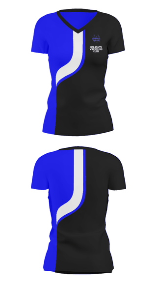 Women's Short Sleeve Vneck Shirt, Bearcats Wrestling Club, Wrestling, Teamtime, Team time, sublimation, custom sports apparel, team uniforms, spirit wear, spiritwear, sports uniforms, custom shirts, team store, custom team store, fundraiser sports, apparel fundraiser