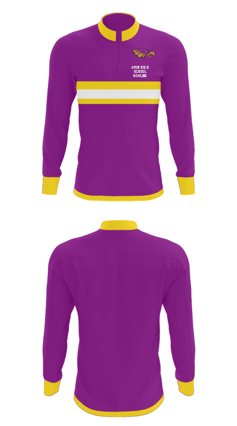 Quarter Zip Jacket, Avon High School Bowling, Bowling, Teamtime, Team time, sublimation, custom sports apparel, team uniforms, spirit wear, spiritwear, sports uniforms, custom shirts, team store, custom team store, fundraiser sports, apparel fundraiser
