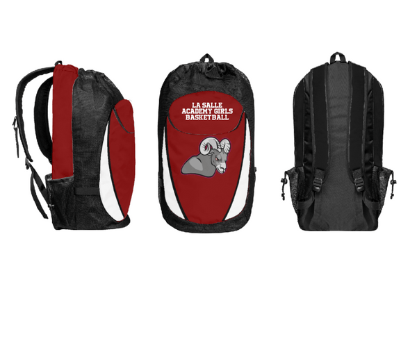 Gear Bag, La Salle Academy Girls Basketball, Women's Basketball, Teamtime, Team time, sublimation, custom sports apparel, team uniforms, spirit wear, spiritwear, sports uniforms, custom shirts, team store, custom team store, fundraiser sports, apparel fundraiser