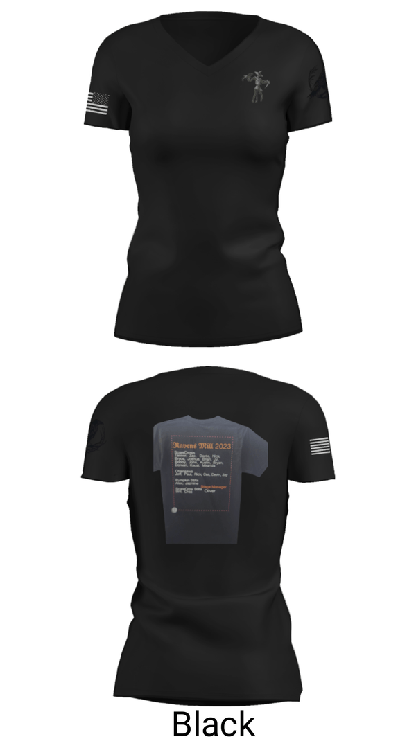 Women's Short Sleeve Vneck Shirt, Ravens mill 2023, , Teamtime, Team time, sublimation, custom sports apparel, team uniforms, spirit wear, spiritwear, sports uniforms, custom shirts, team store, custom team store, fundraiser sports, apparel fundraiser