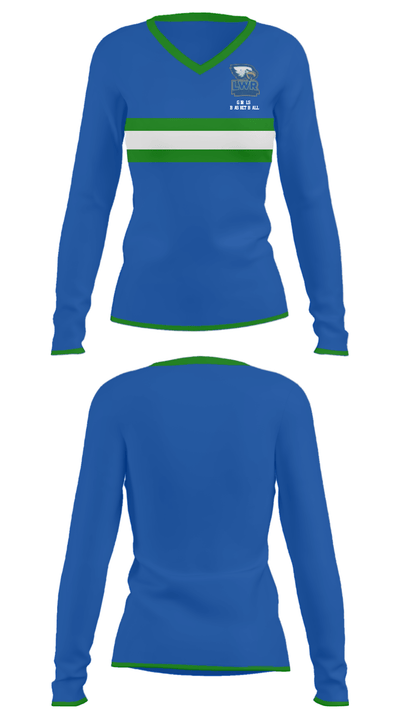 Lakewood Ranch Preparatory Academy (High School) Basketball 3308626 Women's Long Sleeve V-neck Shirt - 33