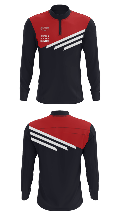 Quarter Zip Jacket, Emery’s Gutter Cleaning, , Teamtime, Team time, sublimation, custom sports apparel, team uniforms, spirit wear, spiritwear, sports uniforms, custom shirts, team store, custom team store, fundraiser sports, apparel fundraiser