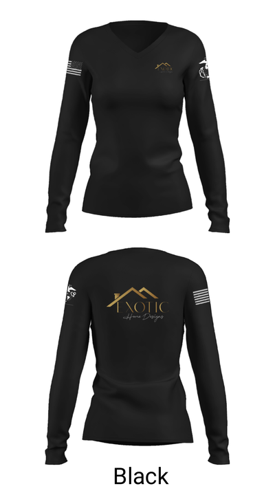 Exotic home designs 63002040 Women's Long Sleeve V-neck Shirt - 13
